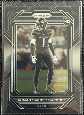 2022 Panini Chronicles #PB-22 Ahmad ''Sauce'' Gardner Prizm Black Silver