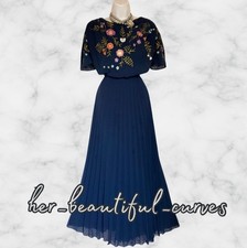 ASOS Embroidered FLORAL MAXI OCCASION WEDDING PARTY DRESS SIZE 14 new with tags