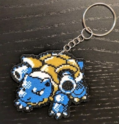 Blastoise - Pokémon Keychain   Retro Silver Sprite Pixel Art Bag Charm
