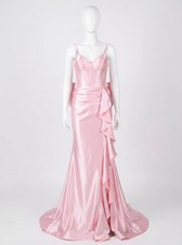 Jovani Backless Satin Gown With Bow Accent Size 2