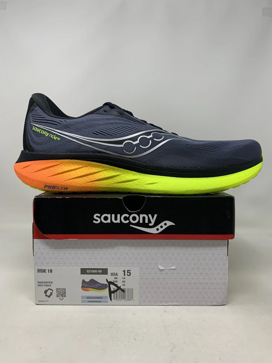 Saucony Ride 18 Mens Running Shoes Black Shadow S21000-102 Size 10 Saucony Ride 18 Black Shadow for sale | eBay main image 3