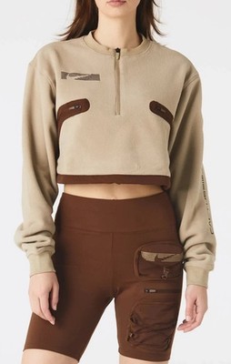 SET Cactus Jack Travis Scott x Nike Fleece Cropped Top & Shorts Women s NWT Sz M