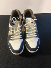 DC Men's Skateboarding Shoes Blue/White/Tan Lace-Up Low Top US Size 12