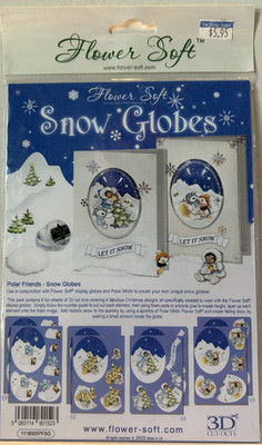 Flower Soft Snow Globes Polar Friends 8 Sheets of 3D Cut Outs 4 Designs