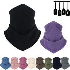 Winter Fleece Neck Warmer Neck Windproof Scarf for Men Women Face Cover Ski Mask