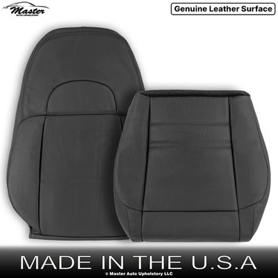1998-2000 For Ford Explorer XLT Driver Side Leather Seat Covers Dark Graphite