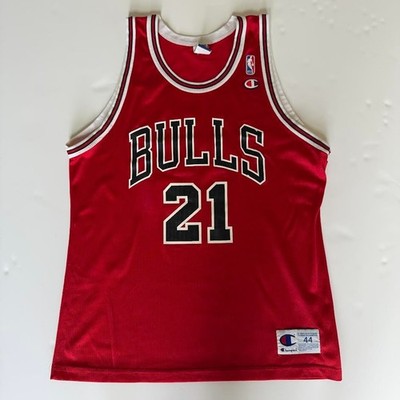 RARE Champion Men's MARCUS FIZER Chicago Bulls NBA Jersey Authentic Sz 44 L