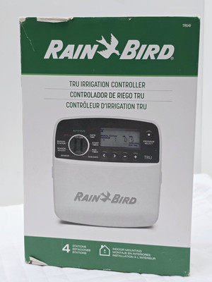 Rain Bird Tru4I Indoor Sprinkler Timer Programmable 4 Zone White