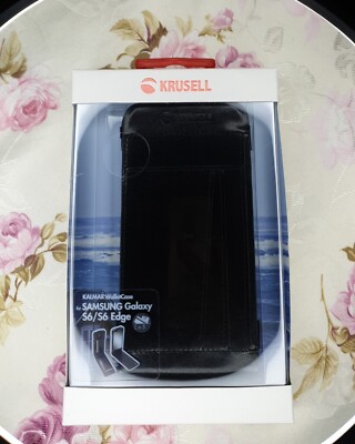 Krusell Kalmar Hülle/Wallet Case für Samsung Galaxy S6/S6 Edge - schwarz