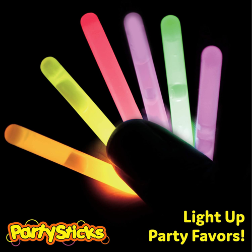 Mini Glow Sticks 200 Pack Glow-In-The-Dark Small, for Easter Eggs, 5 Colors, Neo - Picture 5 of 12