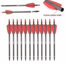 12/24/36 X7.5" Carbon Shaft Arrows OD7.5mm Crossbow Bolts Archery Hunting Arrows
