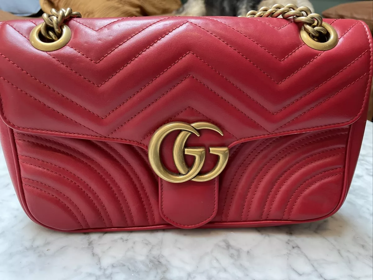 GG Matelasse Shoulder Hibiscus Leather | eBay