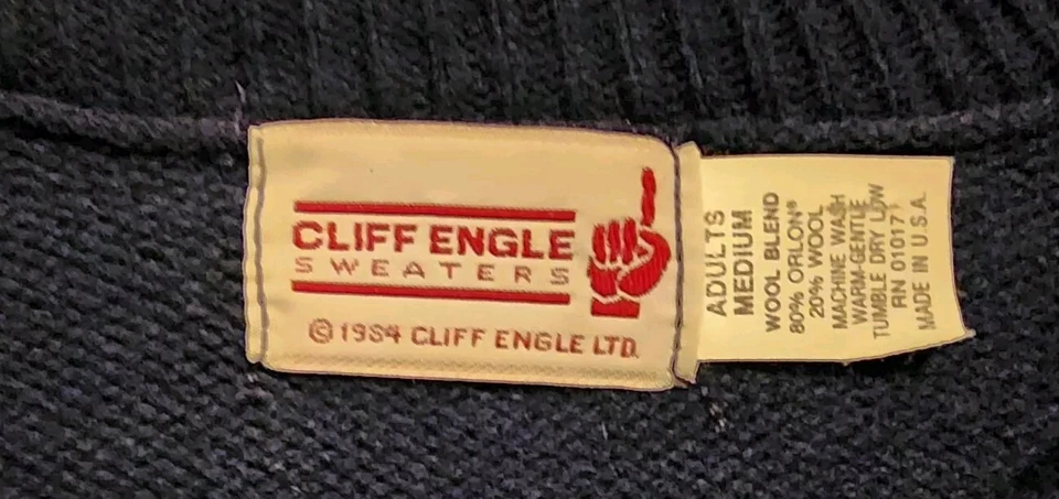 Suéter de Colección 1984 Cliff Engle Penn State Lions Mezcla de Lana Mediano Años 80 Hecho en EE. UU. Foto 2 de 4