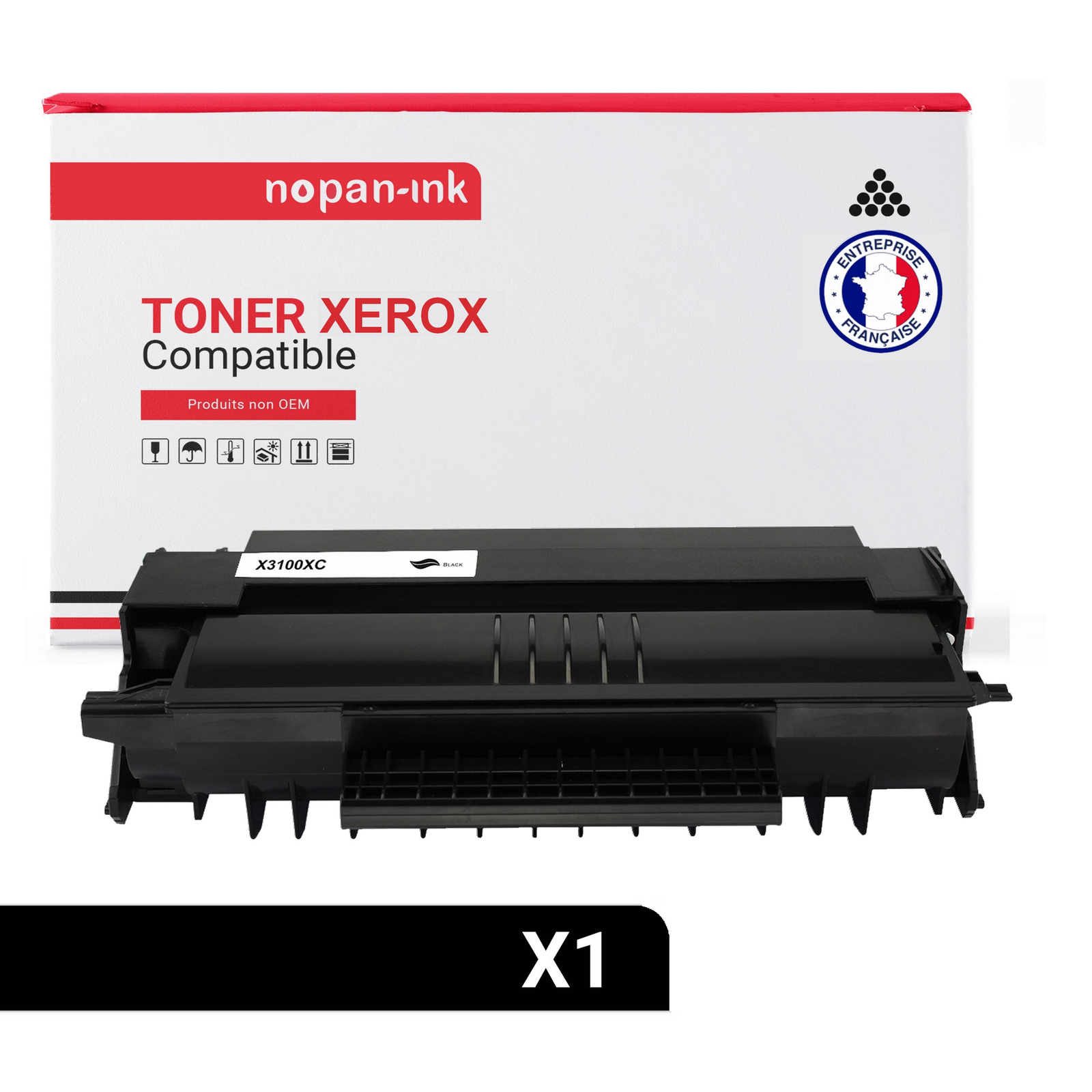 Toner Xerox 106R01379 noir Nopan-Ink haute precision pour texte net