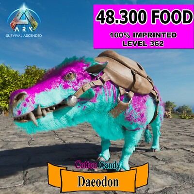 Ark Survival Ascended PC/PS5/XBOX PVE   DAEODON TOP STATS 48.300 FOOD  