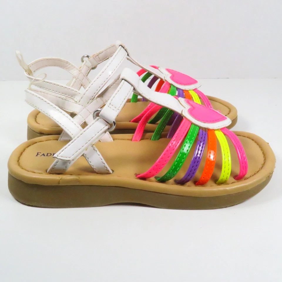Сандалии Faded Glory белые/разноцветные размер 8 (малыш)  - Изображение 2 из 4
