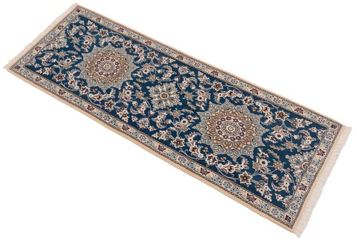 Nain 9la Handgeknüpfter Perserteppich 208x75 cm-Neu,Orient,Carpet,Läufer,Blau - Picture 3 of 9