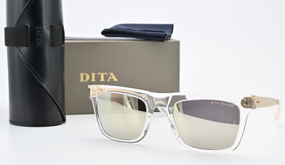 DITA Sonnenbrille Telion DTS120-51-03 CLR GLD Glanz Transparent Viereck Luxus M