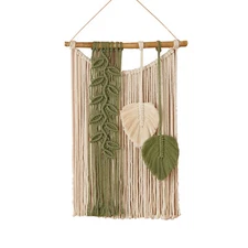 Boho Handmade Wall Hanging Tassels Leaf Tapestry Macrame For Electric Meter Box