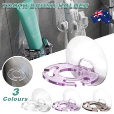 Toothbrush Holder Wall Mount Sucker Bathroom Suction Cup Toothpaste Storage Rack