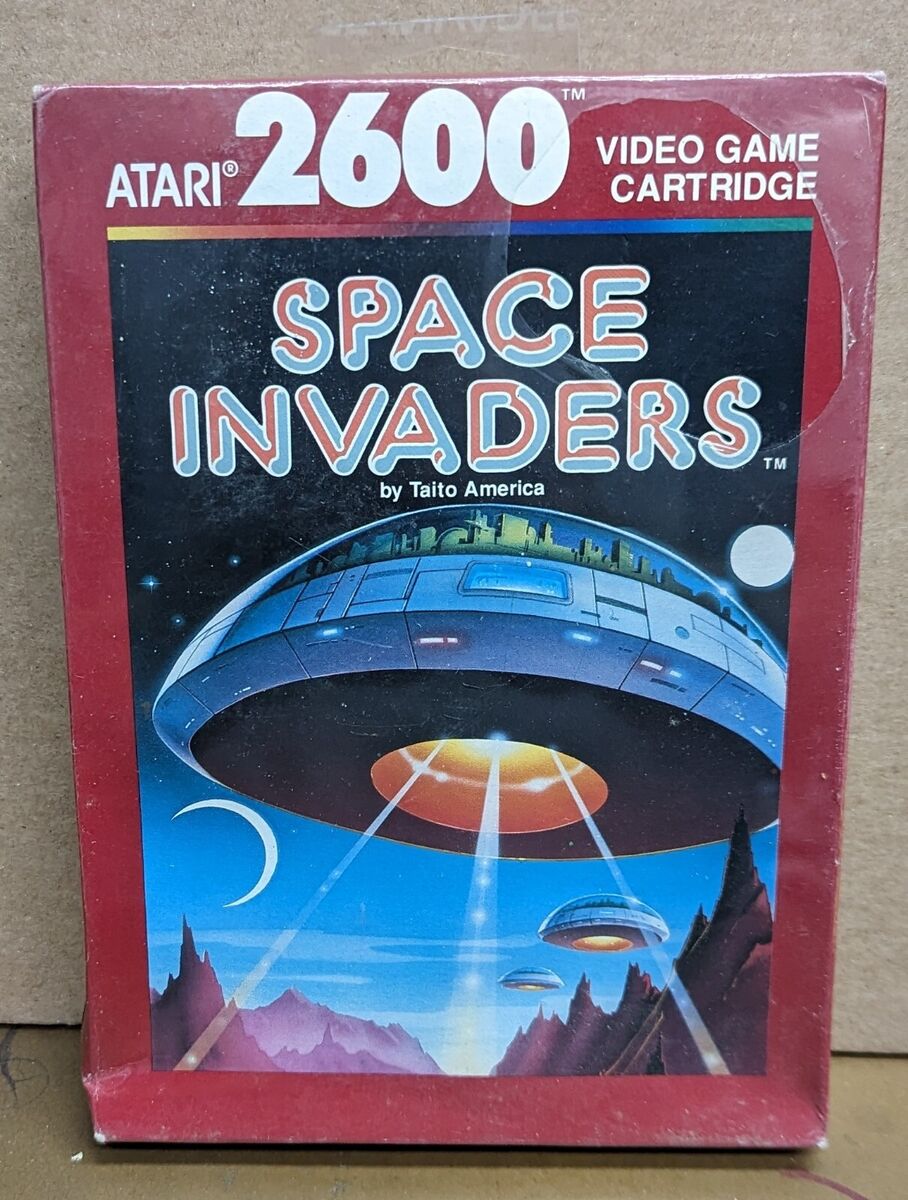1988 Space Invaders Atari 2600 Video Game, Red Box Version 1988 Space Invaders Atari 2600 Video Game, Red Box Version