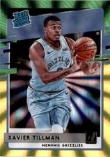 2020-21 Donruss #218 Xavier Tillman Holo Green and Yellow Laser