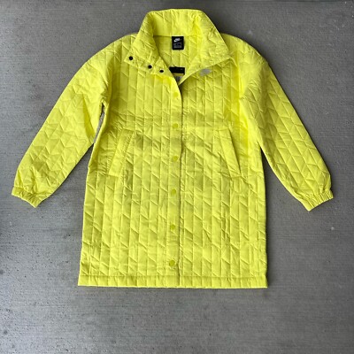 Nike Women s NSW Sportswear Quilted Jacket Yellow CU6691-757 Size S Oversized