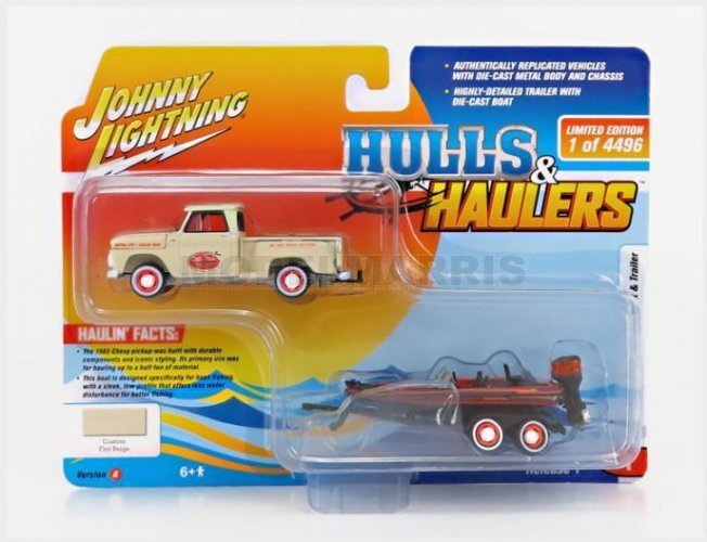 JOHNNY LIGHTNING JLSP203A-JLBT015 CHEVROLET - STEPSIDE PICK-UP WITH TRAILER AND