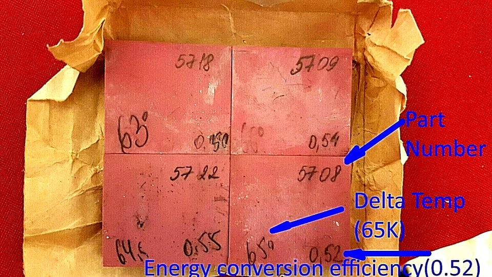 TEC Peltier Element Thermo Cooler Mil Grade USSR Sovi QC Element High Efficiency - Image 2 of 4