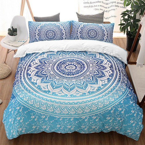 Mandala Comforter Bedspread Set Coverlet Doona Quilt Cover Queen King Size Bed - Picture 12 of 29