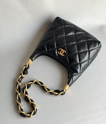 Diamond check chain fashion underarm bag