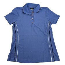 Greg Norman PlayDry Periwinkle Polo Shirt Moisture Wicking S/S Polyester Sz S
