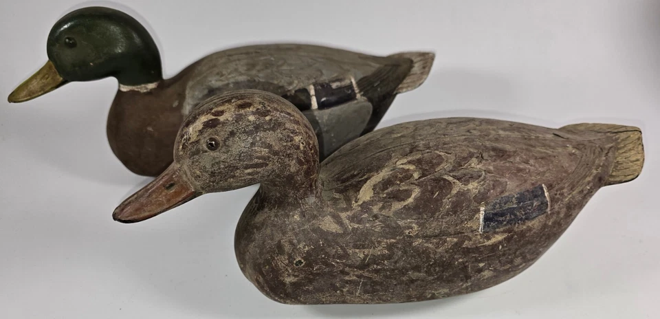 🦆 1955-56 Mallard Drake and Hen JS McGuire Fairfax Feather-Lite Duck Decoys 🦆 - Image 2 of 4