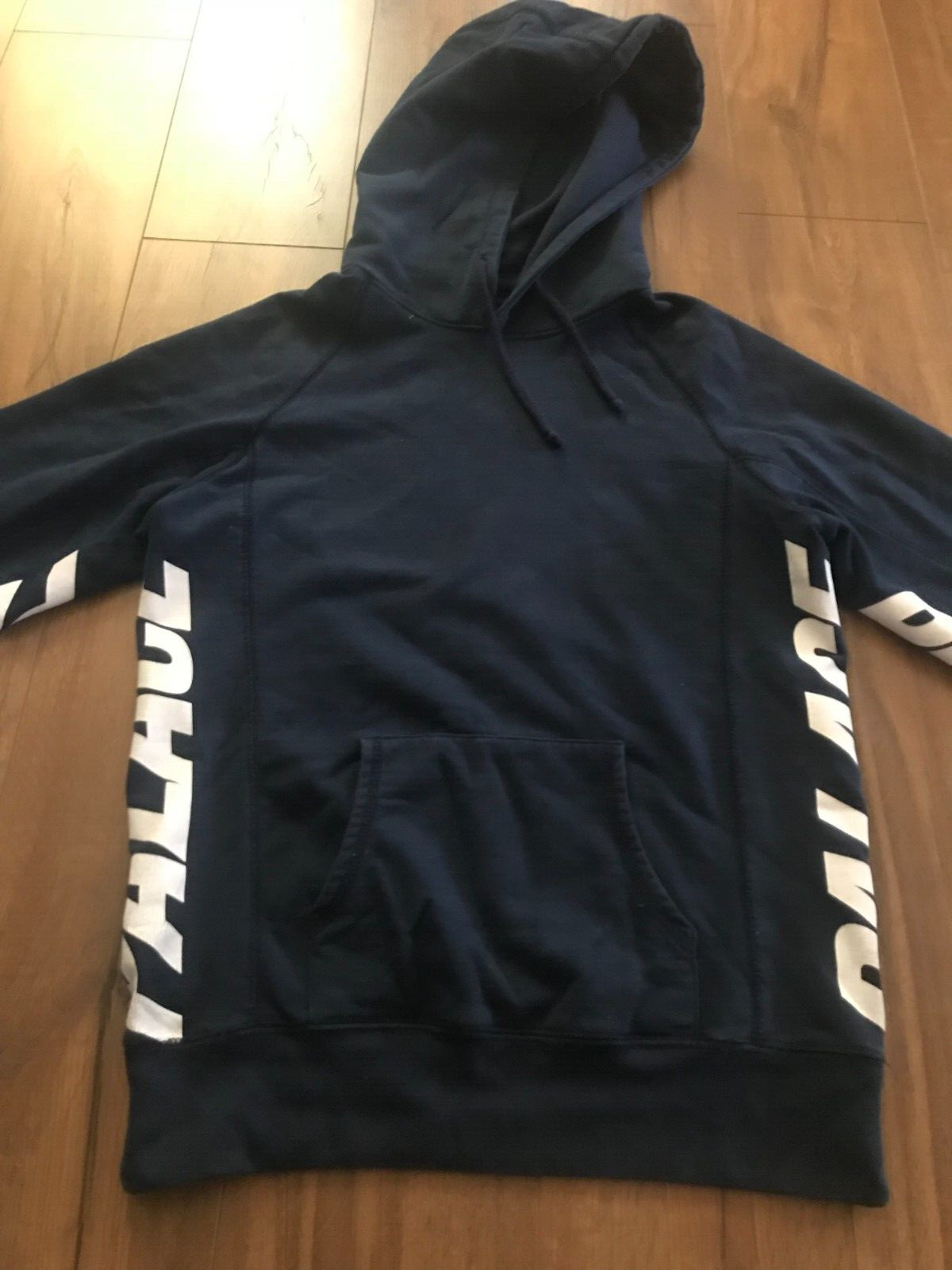 RARE Palace Constructed Hoodie Navy Blue - Size S image 4