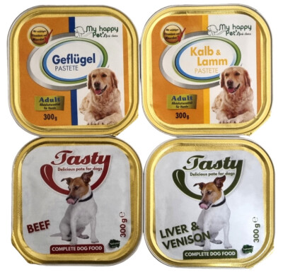 MY HAPPY PETS Hundefutter Pastete Mix verschiedene Sorten 54 x 300g