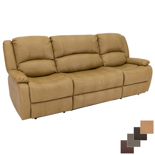 RV Recliner RecPro Charles 94" Double Wall Hugger Sofa With Console Toffee