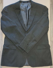 Hugo Boss Super 100s Pasolini Movie Gray 2 Bttn Virgin Wool Suit Blazer 44R