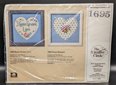 Home Grown Love 1988 The Creative Circle Cross Stitch Sewing Kit NEW