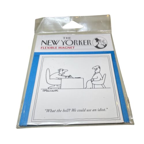 Calamita frigo cartone animato flessibile vintage The New Yorker - 3,5" x 3,5" - Foto 2 di 3