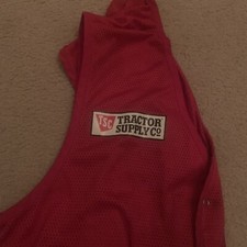 Tractor Supply Co Worker Vest Red LARGE USED