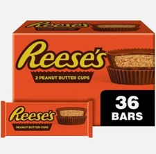 36 REESE'S Milk Chocolate Peanut Butter Cups Candy, Bulk Easter, 1.5 oz Packs