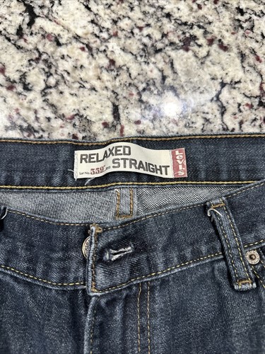 Levi's 559 jeans men's 40 x 32 relaxed fit straight blue denim pants Wide Leg - Picture 6 of 10