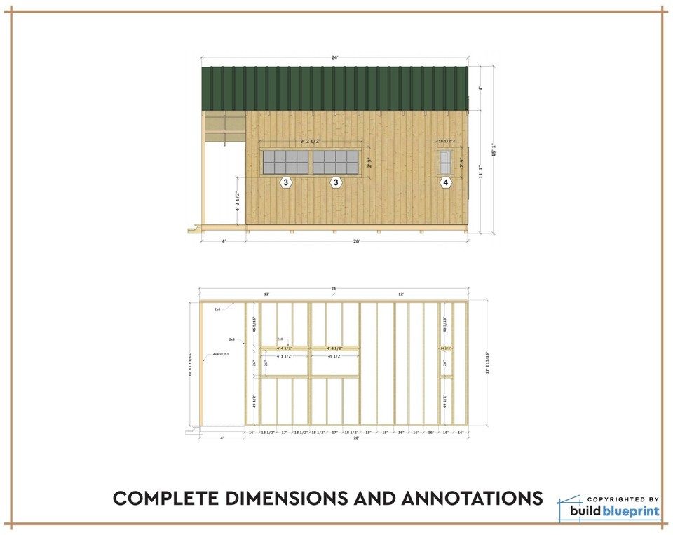 300SF Small Cabin w/ Loft DIY Plans - Tiny House Build Instructions PDF ...