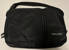 Vtg CASE LOGIC Padded CD/Video Game Case/Holder Media Storage Black Belt Loop Ec