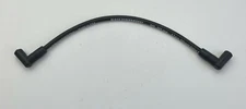 BLACK 8.5mm COIL WIRE 15" with 2 90 degree female ends BLOCK PERFORMANCE PARTS 