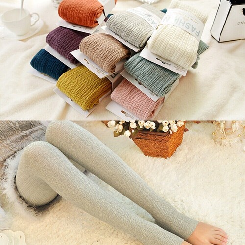 Warm Footed Tights Woolen Pantyhose Fashion Winter Stretch Stockings Women - Picture 8 of 27