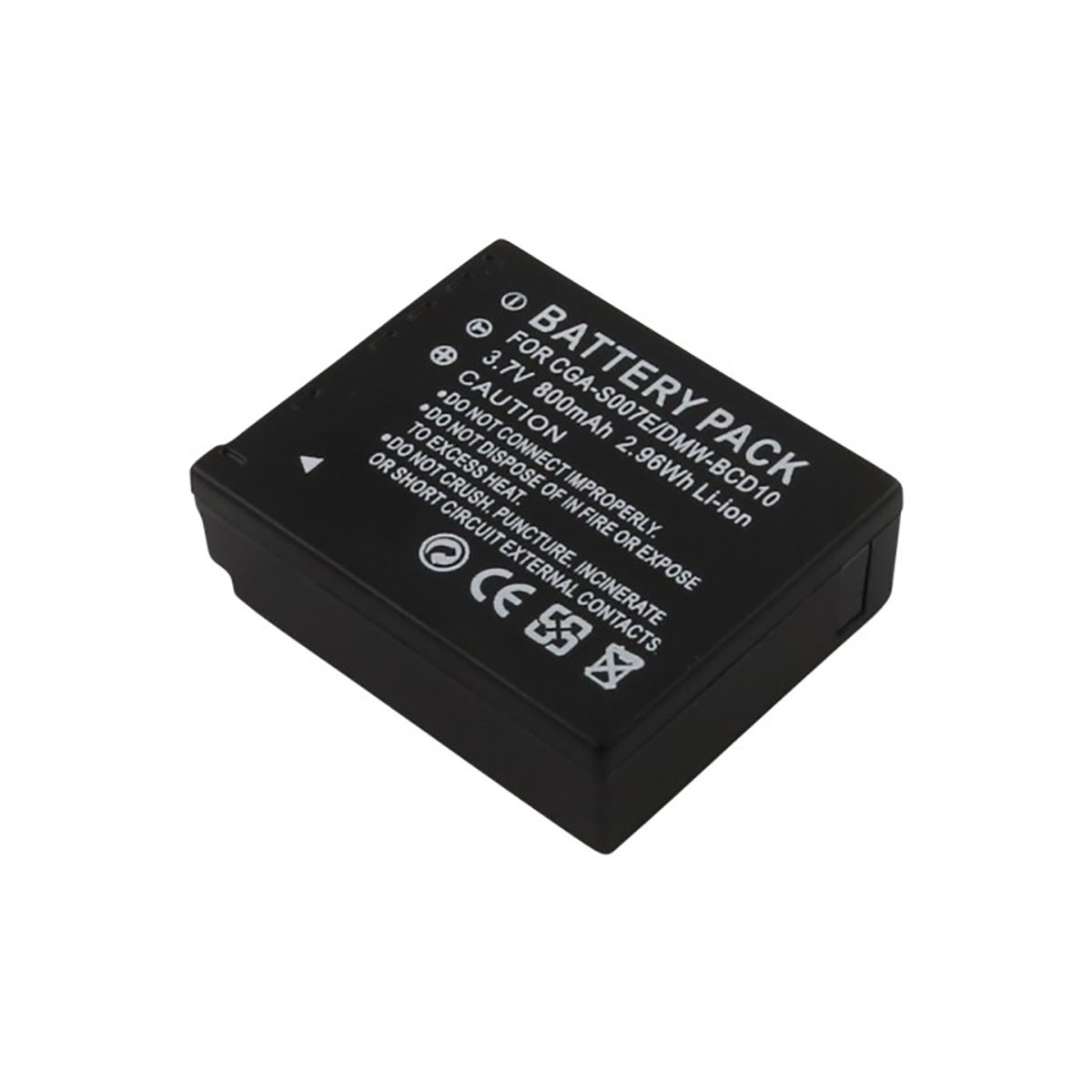 Batterie Li-ion 3.7V 800mAh pour appareils photo Panasonic Lumix DMC