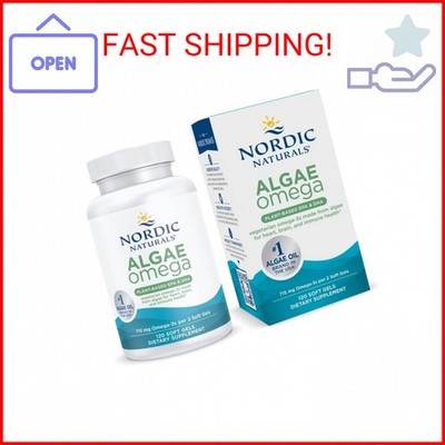 Nordic Naturals Algae Omega - 120 Soft Gels - 715 mg Omega-3 - Certified Vegan A