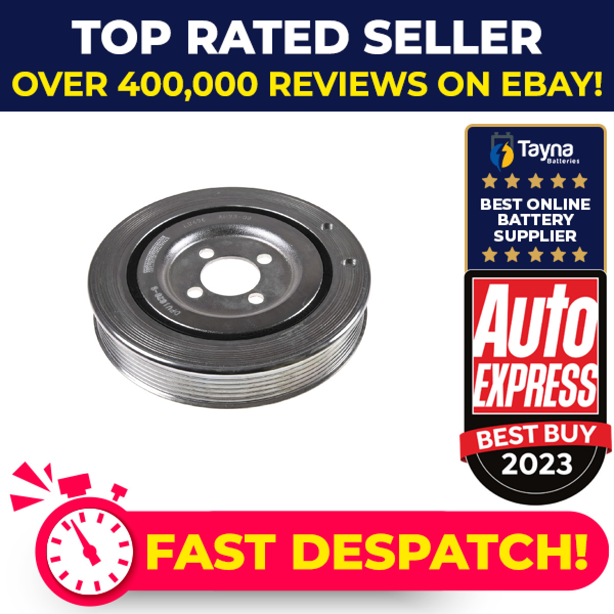 Crankshaft Pulley fits FIAT FIORINO 225 1.3D 2007 on Belt Blue Print 46819147