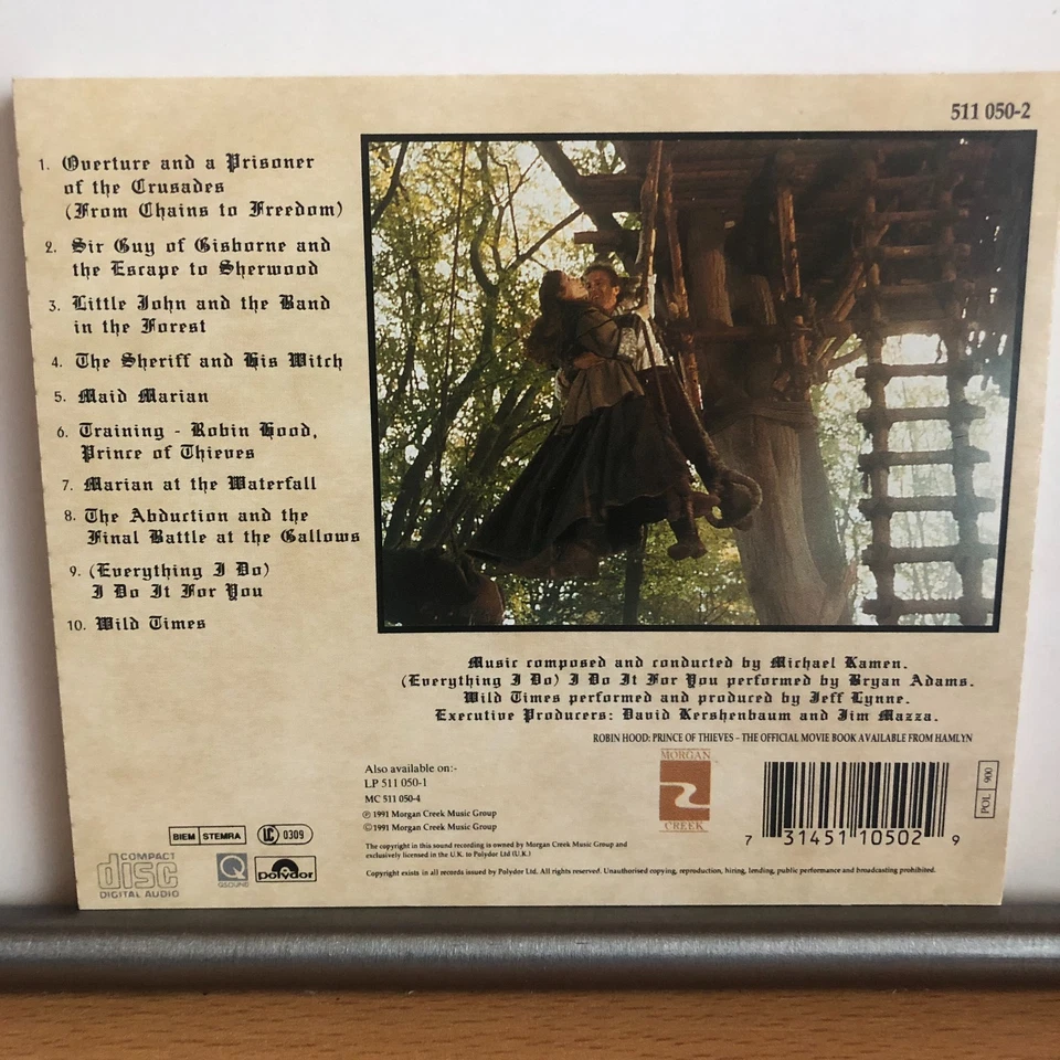 Robin Hood -  Prince Of Thieves - Original Motion Picture Soundtrack - CD 1991 - Bild 2 von 3